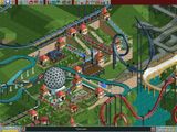 [Скриншот: RollerCoaster Tycoon Deluxe]